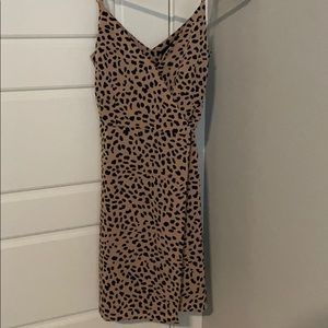 Sanctuary Cheetah Sleeveless Wrap Dress